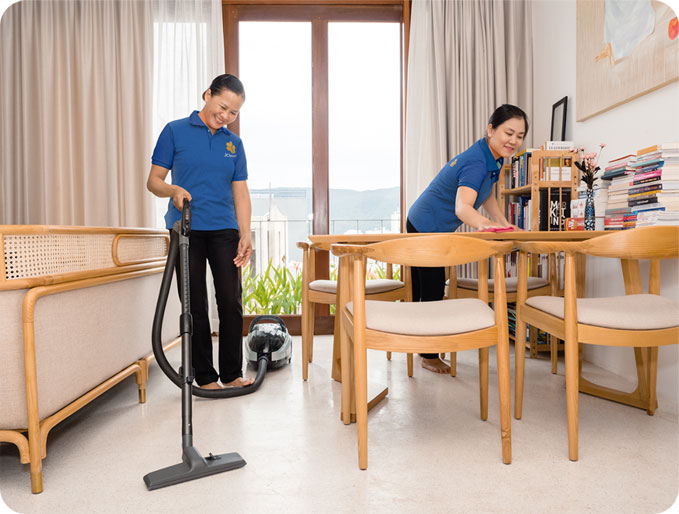 Giúp việc theo giờ dọn phòng khách