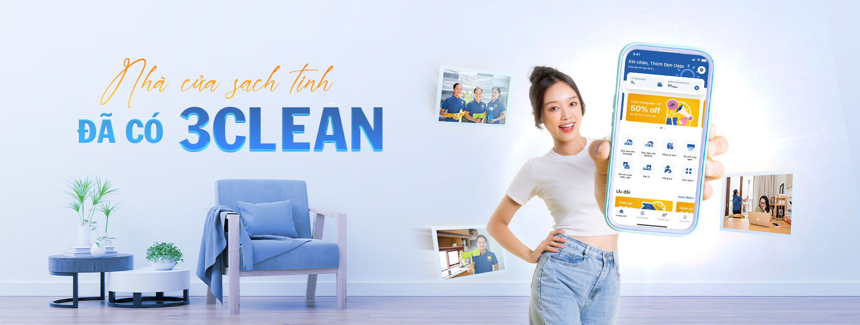 Giới thiệu nhà cửa sạch tinh đã có 3clean