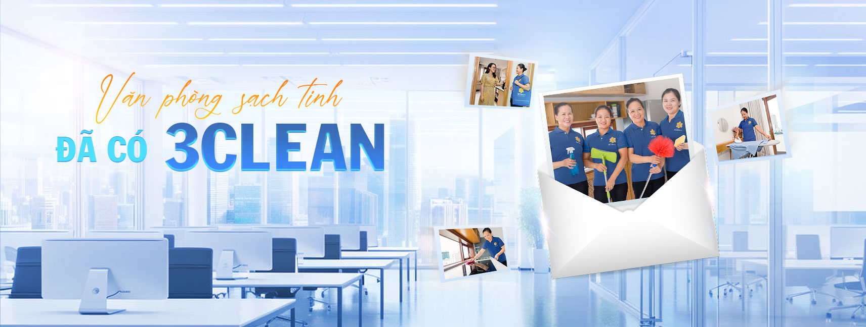 Tạp vụ văn phòng định kỳ văn phòng sạch tinh vì có 3clean