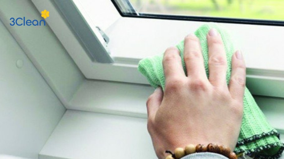 Cách vệ sinh khung nhôm với vết bẩn thông thường