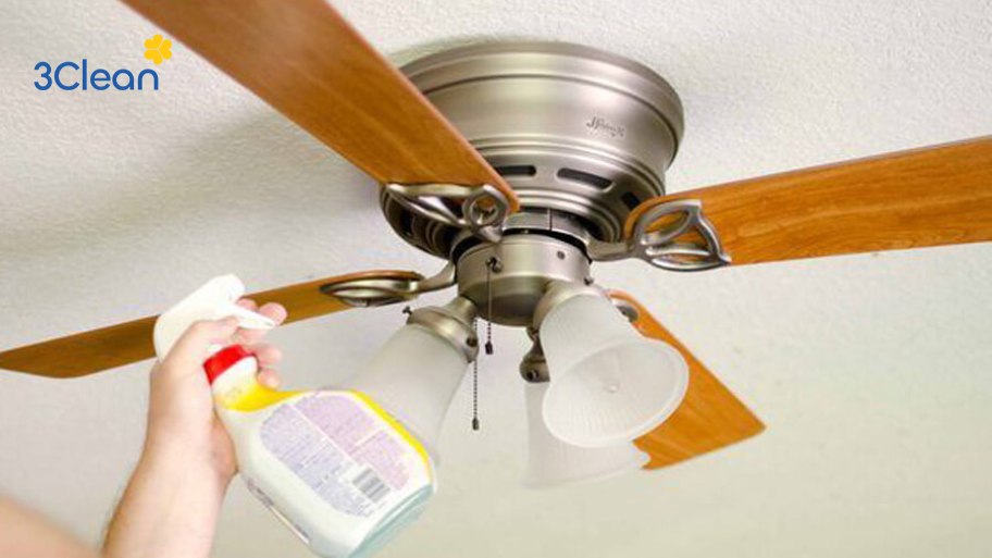 Cách vệ sinh quạt trần đơn giản bằng chất tẩy rửa