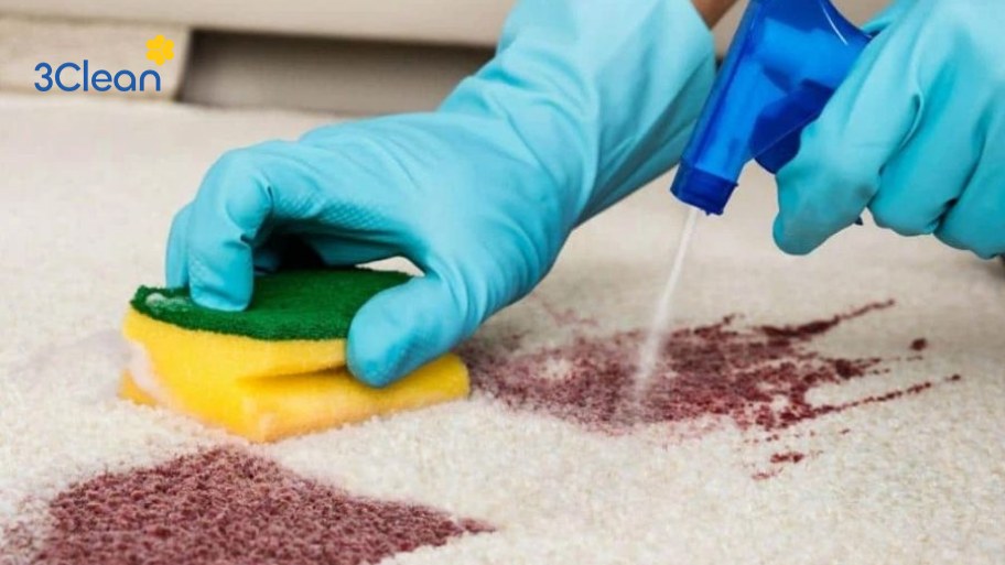 Cách vệ sinh thảm nỉ có vết dầu mỡ