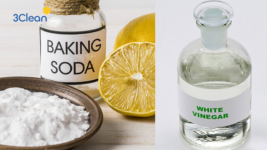 Baking soda kết hợp với giấm là phương pháp tự nhiên để làm sạch các vết ố vàng trên tường