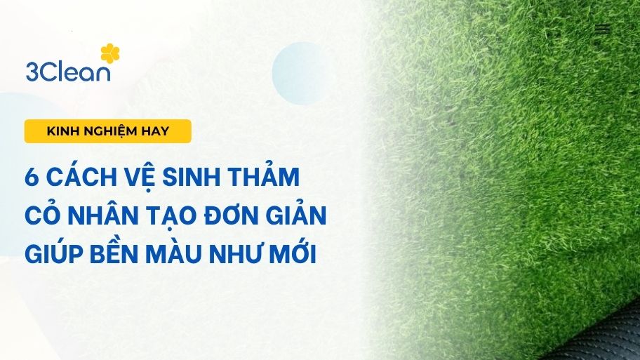 6 cách vệ sinh thảm cỏ nhân tạo đơn giản giúp bền màu như mới