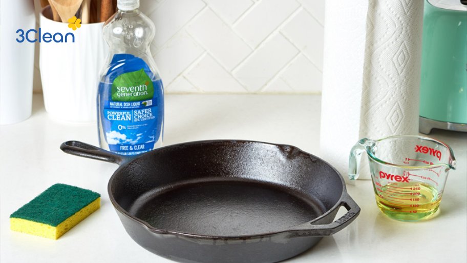 Bước 1: Chuẩn bị dung dịch làm sạch nồi gang