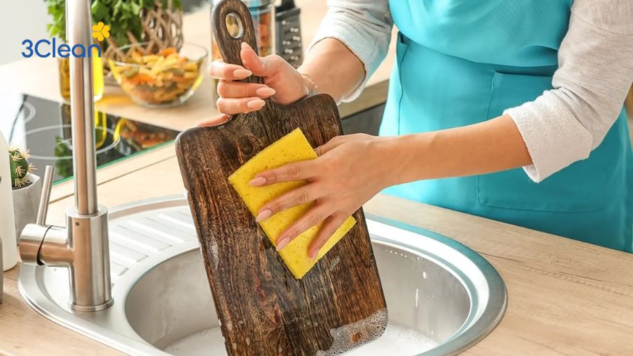 Cách vệ sinh thớt với nước vo gạo