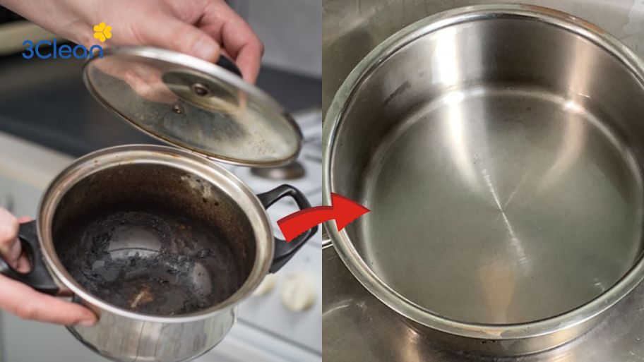 Cách vệ sinh xoong nồi bằng nước nóng