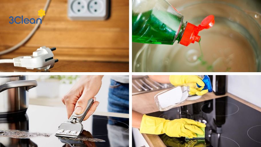 Cách làm sạch bếp hồng ngoại với vết bẩn cứng đầu