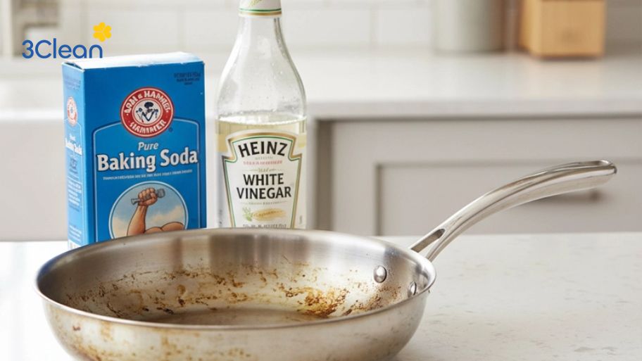 Cách vệ sinh chảo inox dễ dàng tại nhà bằng baking soda