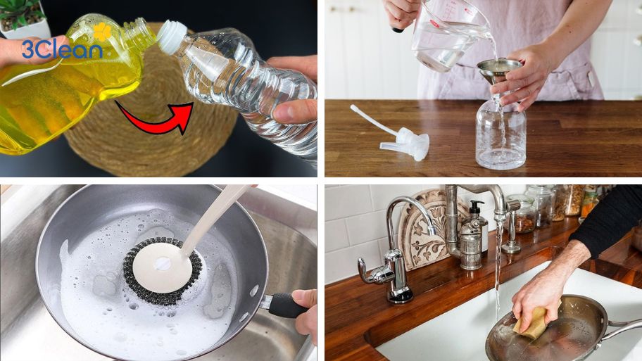 Cách làm sạch chảo inox bằng giấm