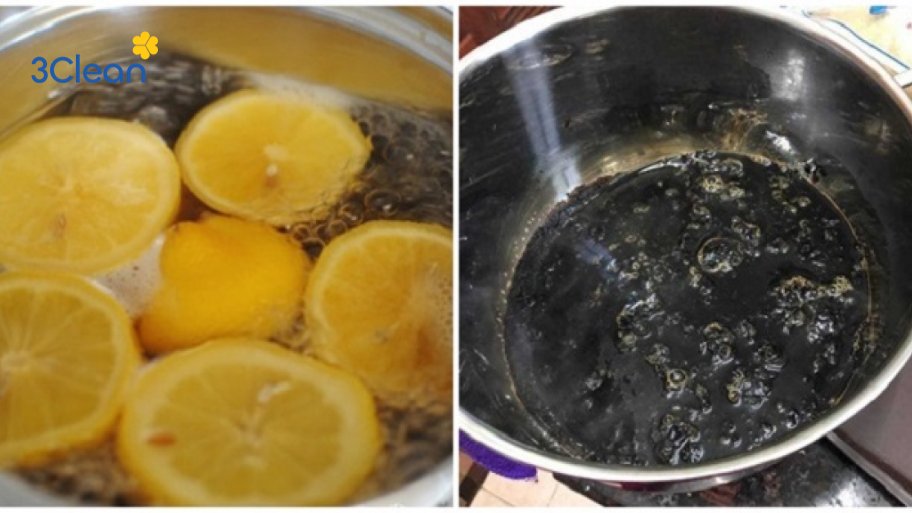 Cách làm sạch nồi nhôm bị cháy đen với chanh