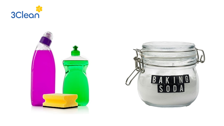 Khám phá ngay 11 cách làm sạch dầu mỡ ở bếp ga hiệu quả, sạch bóng Tính kiềm của baking soda và khả năng tan dầu mỡ của xà phòng sẽ đánh bay vết bẩn