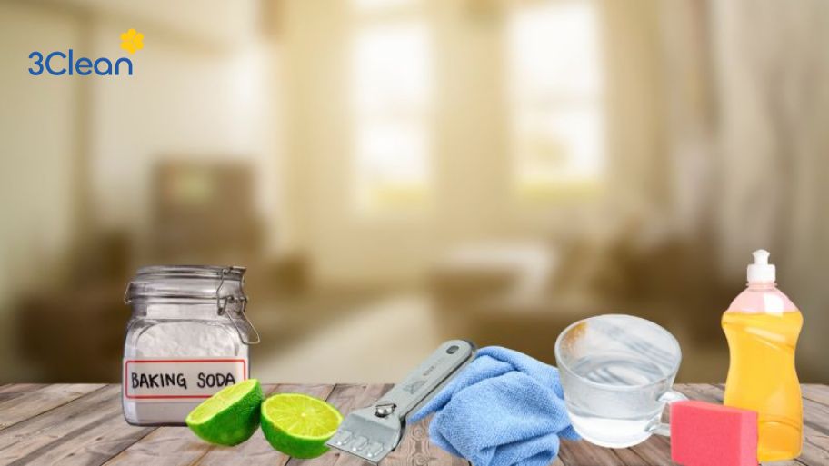 Chuẩn bị dụng cụ vệ sinh bếp hồng ngoại