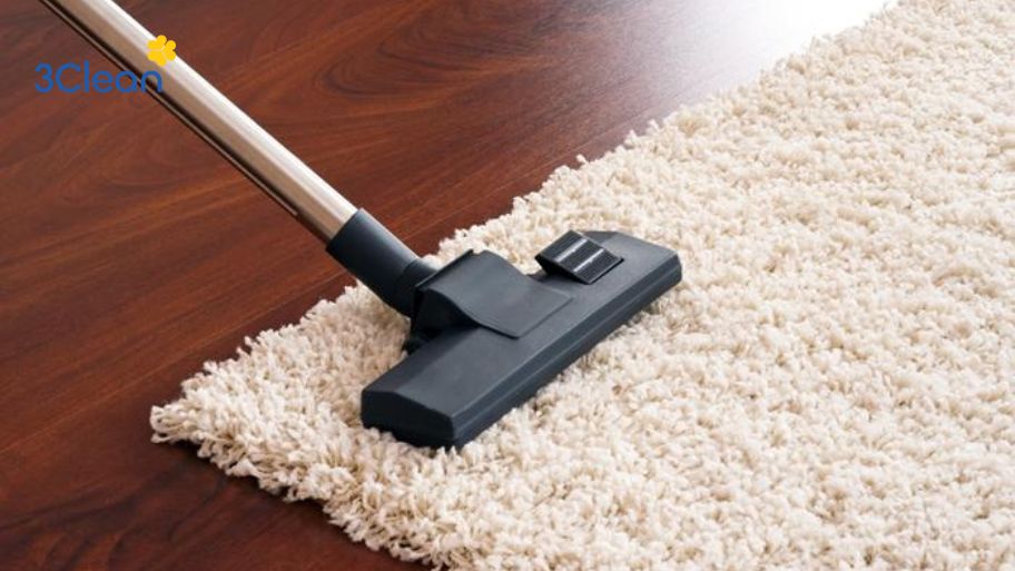 Hút bụi trước khi giặt thảm