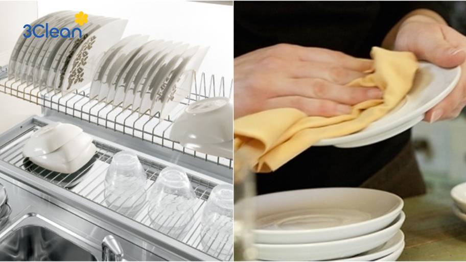 Hướng dẫn cách rửa chén bát hiệu quả và nhanh chóng tại nhà Không chồng chén bát còn ướt lên nhau để tránh sinh vi khuẩn.