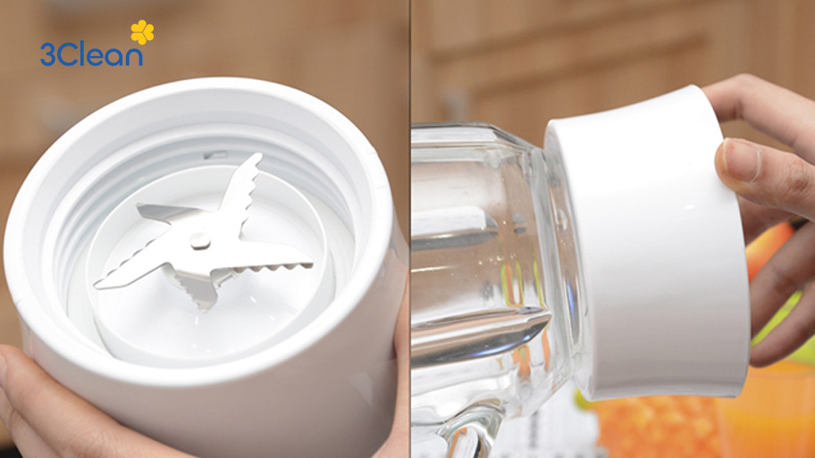 Lưu ngay cách vệ sinh máy xay sinh tố sạch sẽ, an toàn Lắp cối vào đúng khớp để tránh rò rỉ nước khi dọn dẹp