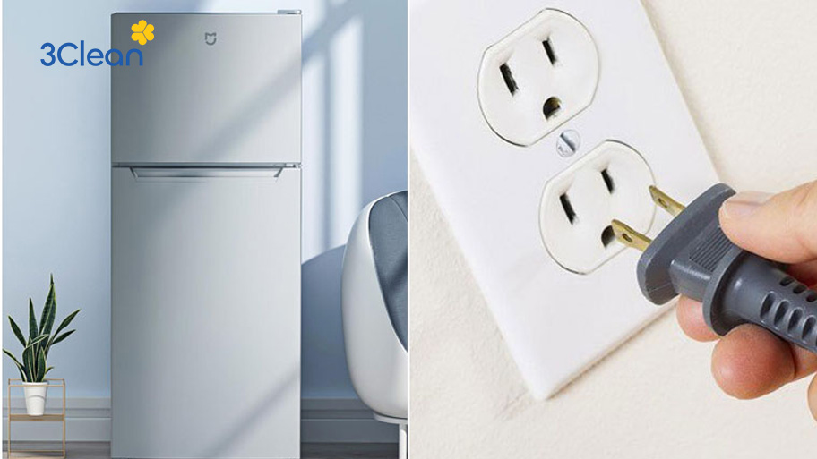 Ngắt nguồn điện để tránh chập điện hoặc rò rỉ điện khi vệ sinh tủ lạnh