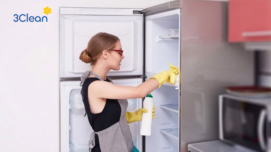 Dùng dung dịch giấm để chùi vào từng ngóc ngách trong tủ lạnh