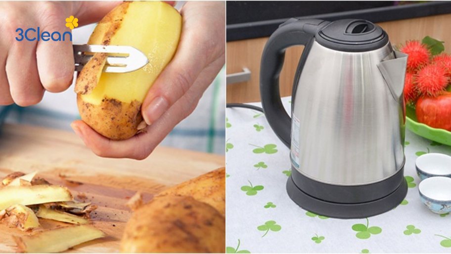 Cách vệ sinh ấm siêu tốc bằng khoai tây