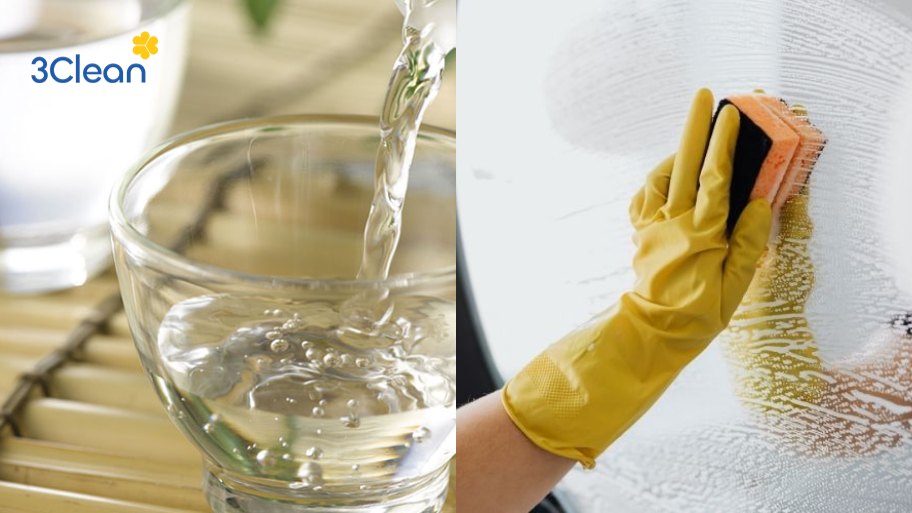 Cách vệ sinh kính nhà tắm bằng rượu trắng