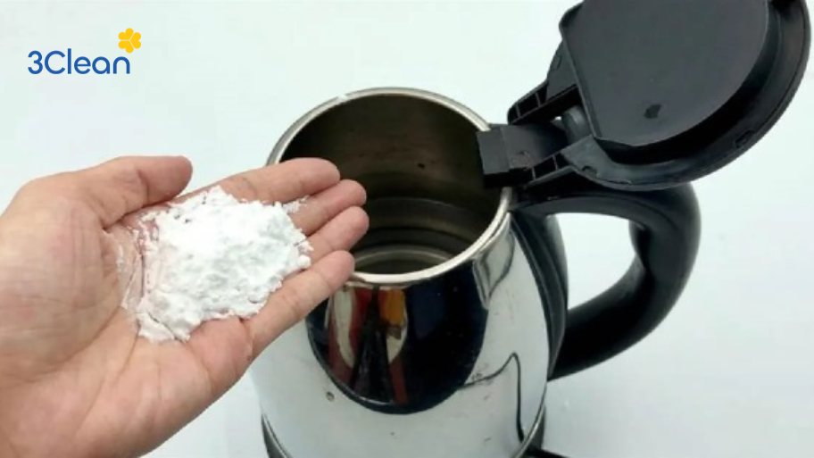 Hướng dẫn cách tẩy cặn vôi trong ấm đun nước bằng baking soda