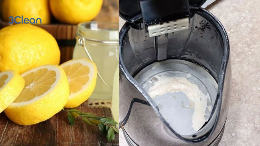 Hướng dẫn tẩy cặn vôi trong ấm đun nước bằng chanh và giấm