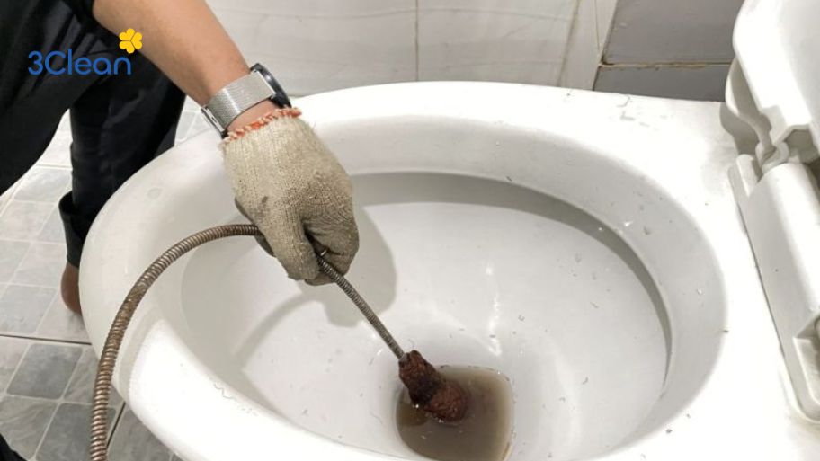 Hướng dẫn thông tắc bồn cầu bằng dây lò xo