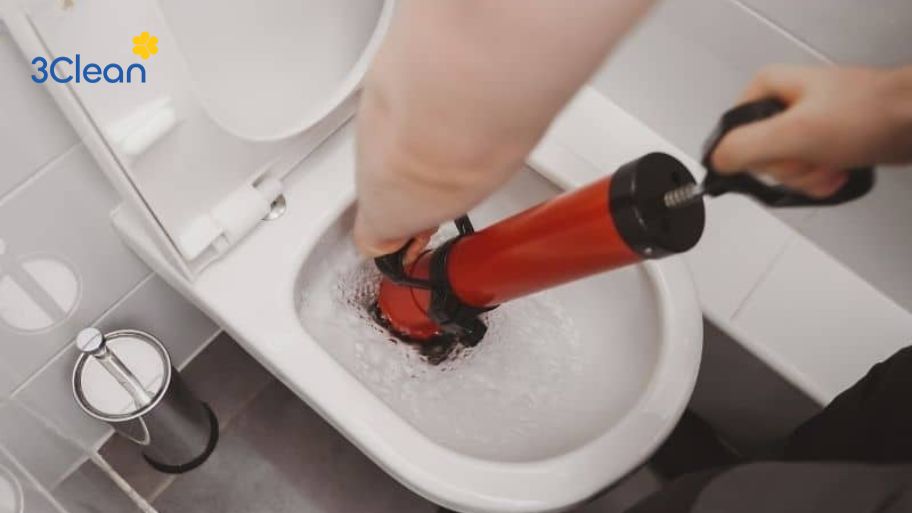 Hướng dẫn thông tắc bồn cầu bằng pittong (bơm thụt cao su)