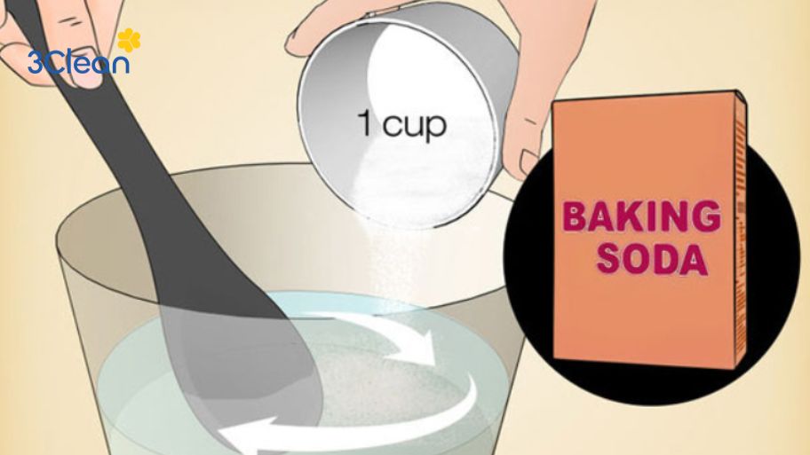 Thông tắc bồn cầu bị nghẹt bằng giấm, baking soda và nước nóng