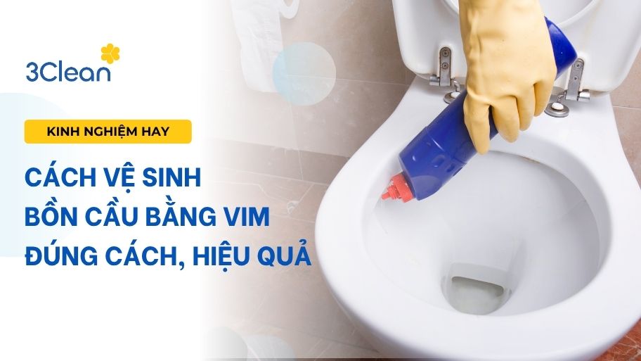 Cách vệ sinh bồn cầu bằng Vim đúng cách, hiệu quả