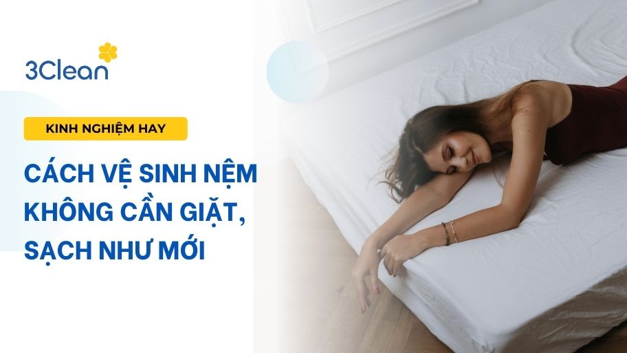 Cách vệ sinh nệm không cần giặt, sạch như mới
