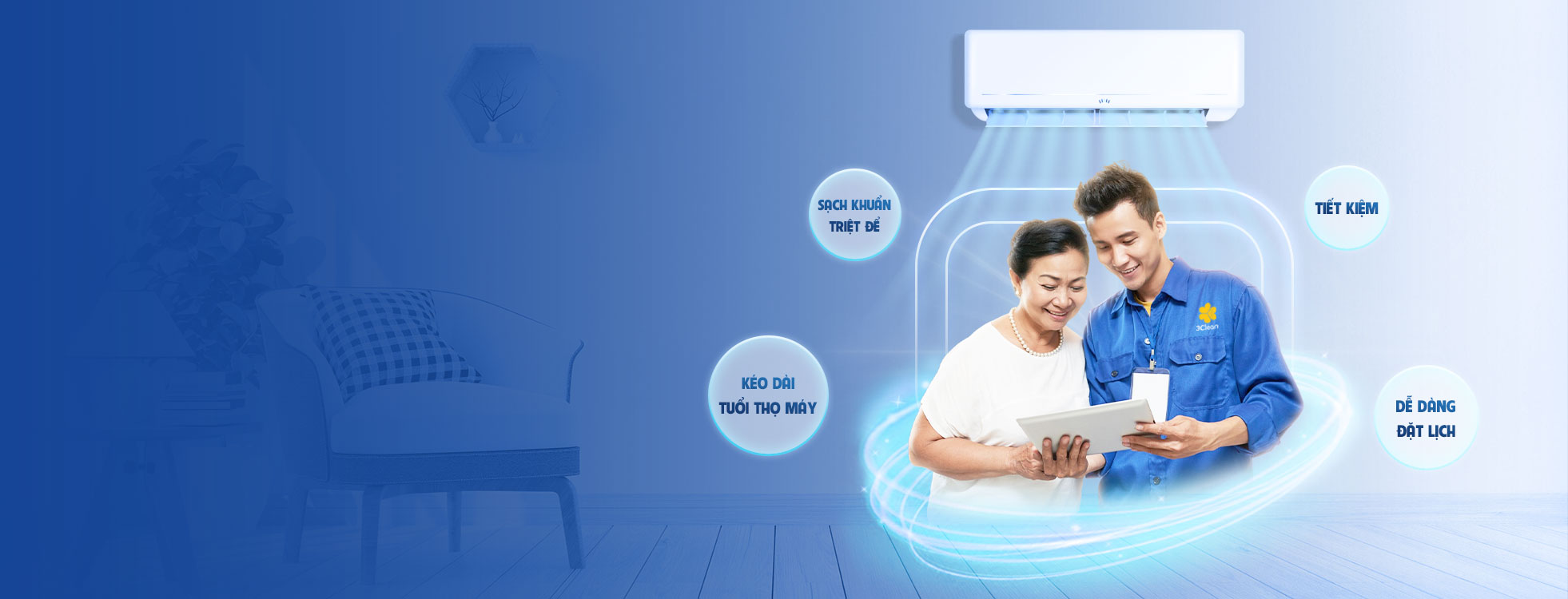 dịch vụ vệ sinh máy lạnh 3clean