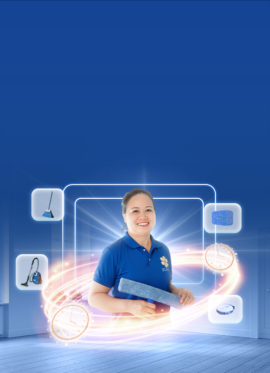 dịch vụ vệ sinh theo giờ của 3clean uy tín