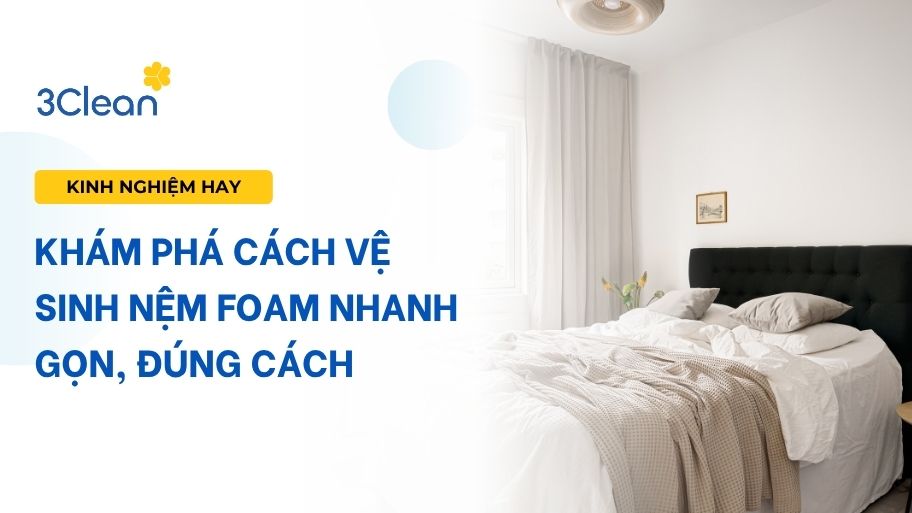 Khám phá cách vệ sinh nệm foam nhanh gọn, đúng cách