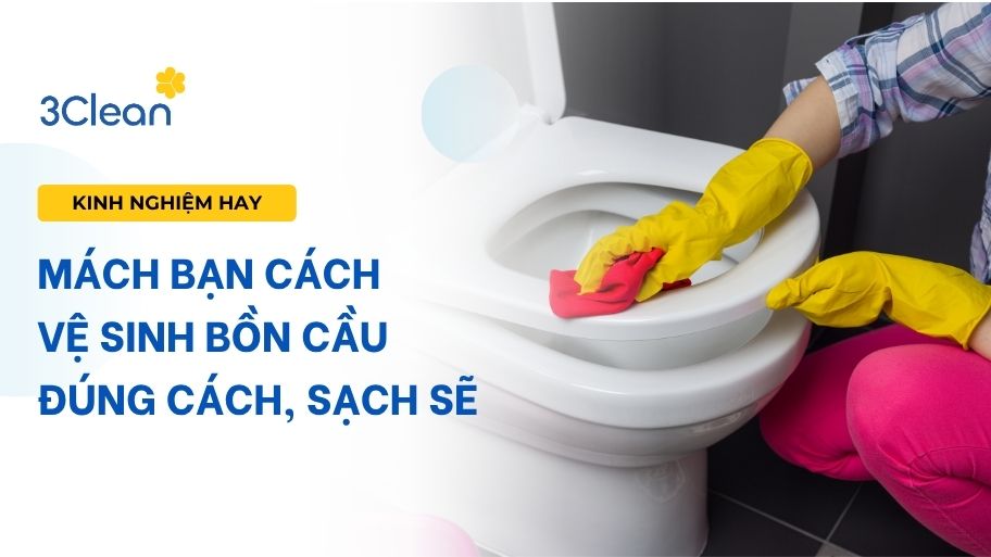 Mách bạn cách vệ sinh bồn cầu đúng cách, sạch sẽ