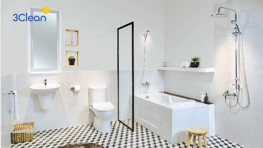 Hướng dẫn cách vệ sinh nhà tắm nhanh gọn và hiệu quả Làm sạch vòi sen, bồn rửa và bồn tắm giúp loại bỏ cặn vôi, vi khuẩn.
