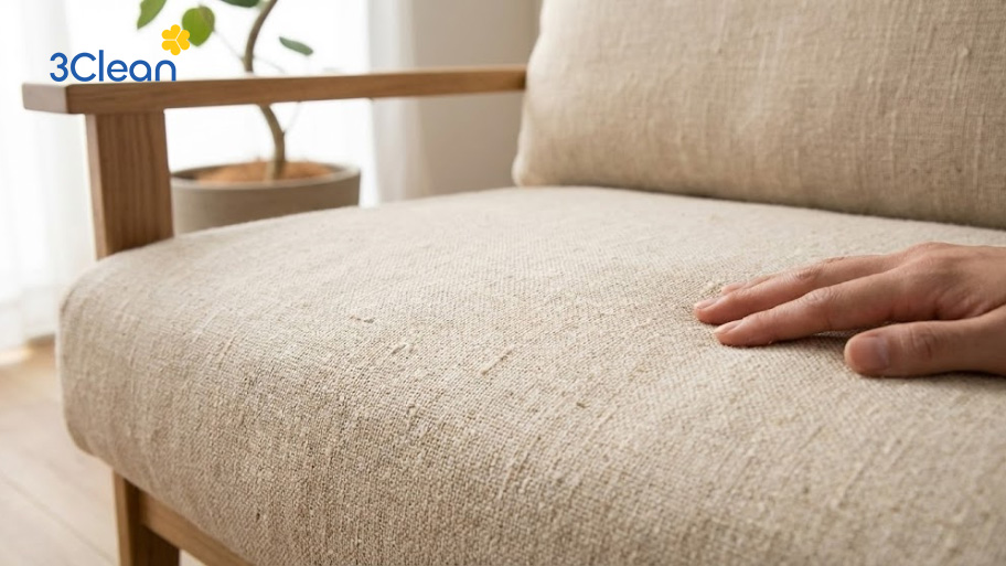 Ghế sofa vải cotton sẽ dễ thấm nước và phai màu nếu dùng sai dung dịch