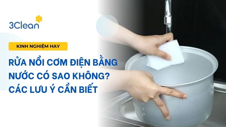 Rửa nồi cơm điện bằng nước có sao không? Các lưu ý cần biết