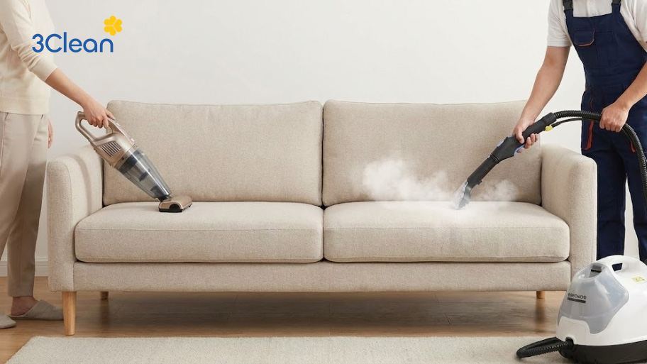 Vệ sinh ghế sofa vải cần được thực hiện định kỳ mỗi tuần từ 1 đến 2 lần