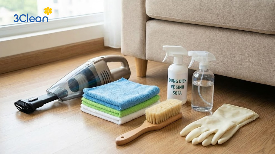 Việc chuẩn bị đầy đủ dụng cụ sẽ giúp quá trình làm sạch diễn ra thuận lợi