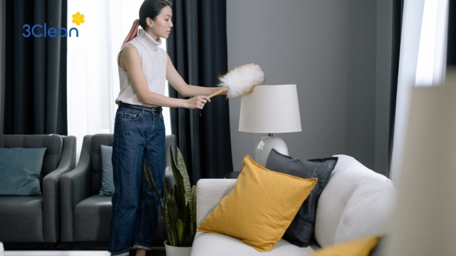 Thường xuyên vệ sinh các đồ dùng nội thất để mang lại không gian tốt hơn