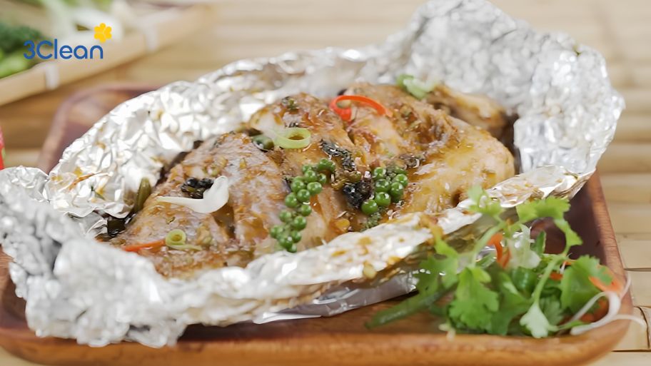 Cá bớp hấp giấy bạc
