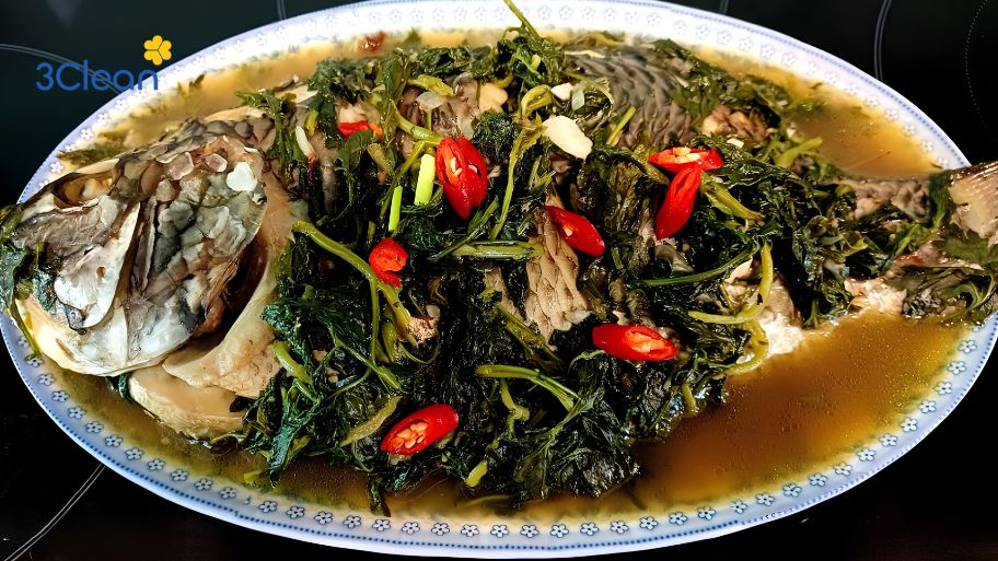 Cá rô phi hấp bia
