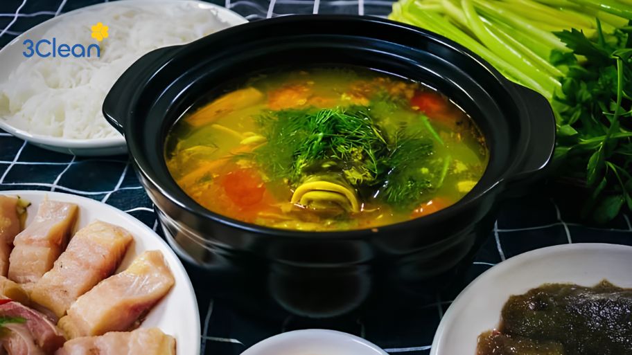 Lẩu cá bớp nấu mẻ